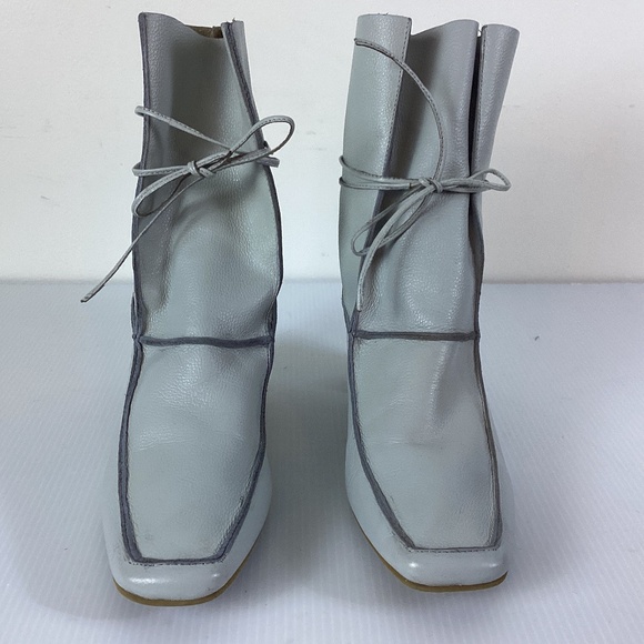 STIVALI New York Awakening Leather Ankle Boots - Grey 8.5 / 40 - Picture 3 of 8